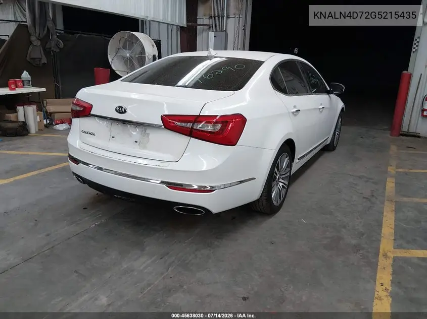2016 Kia Cadenza VIN: KNALN4D72G5215435 Lot: 45638030