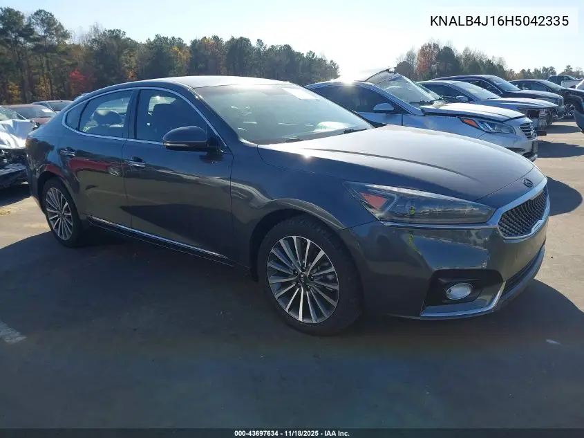 2017 Kia Cadenza Premium VIN: KNALB4J16H5042335 Lot: 43697634