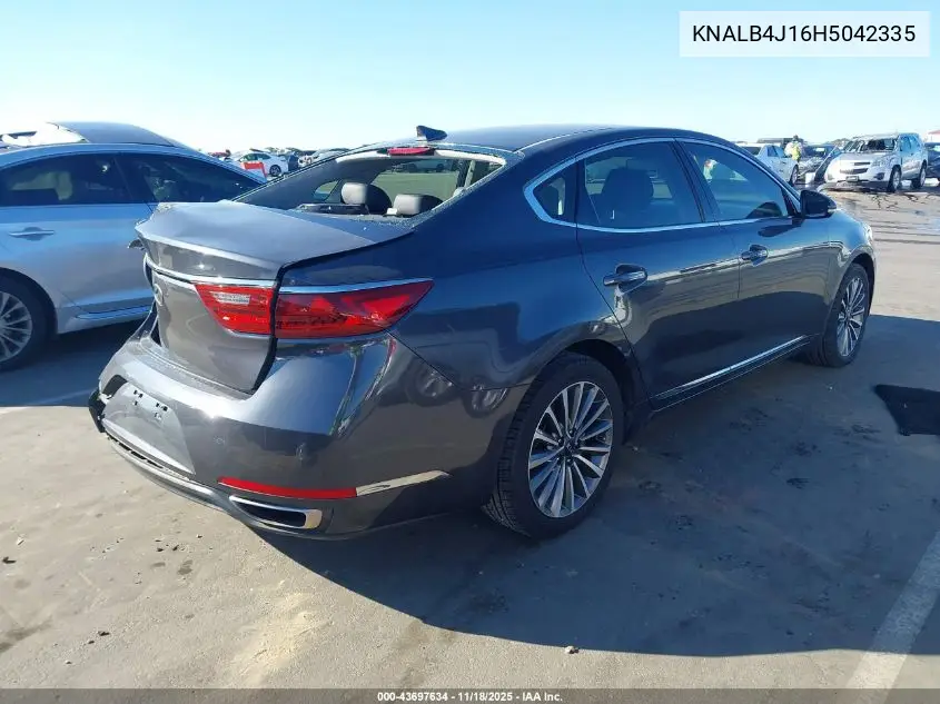 2017 Kia Cadenza Premium VIN: KNALB4J16H5042335 Lot: 43697634