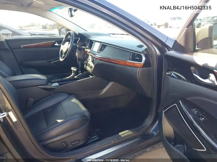 2017 Kia Cadenza Premium VIN: KNALB4J16H5042335 Lot: 43697634