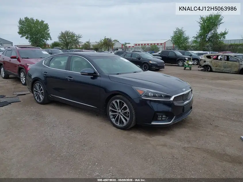 2017 Kia Cadenza Technology VIN: KNALC4J12H5063986 Lot: 45019835