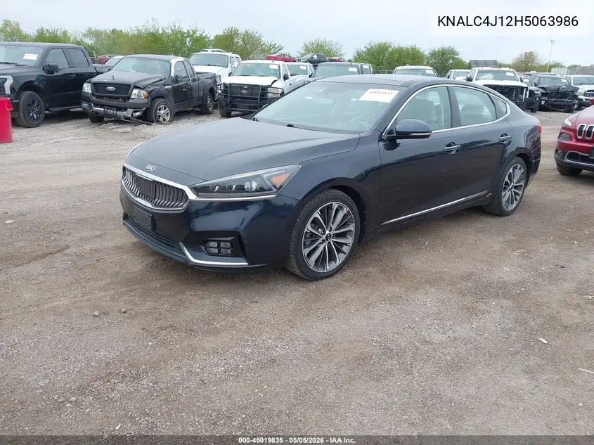 2017 Kia Cadenza Technology VIN: KNALC4J12H5063986 Lot: 45019835