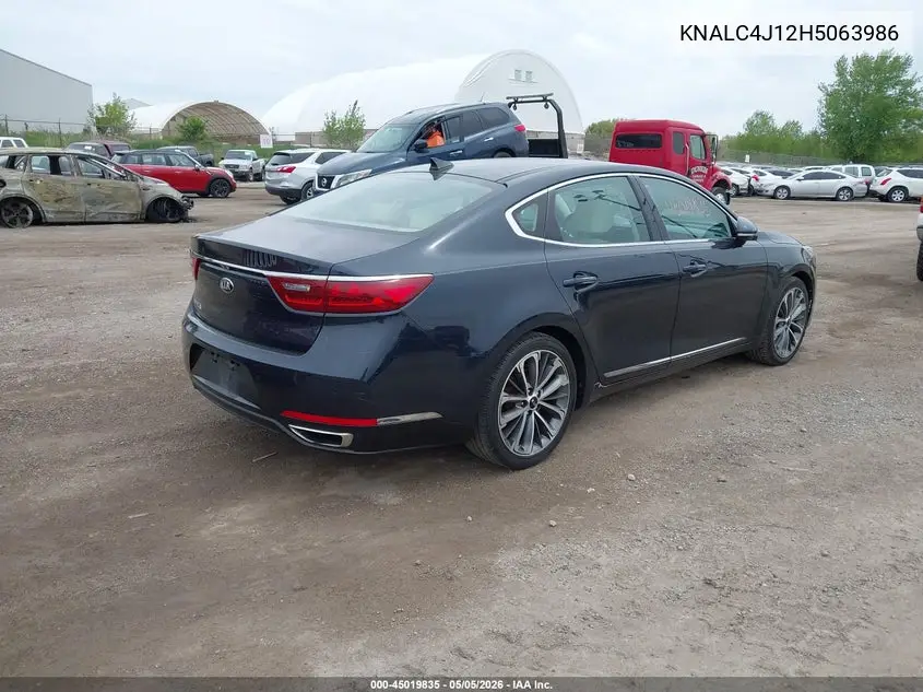 2017 Kia Cadenza Technology VIN: KNALC4J12H5063986 Lot: 45019835