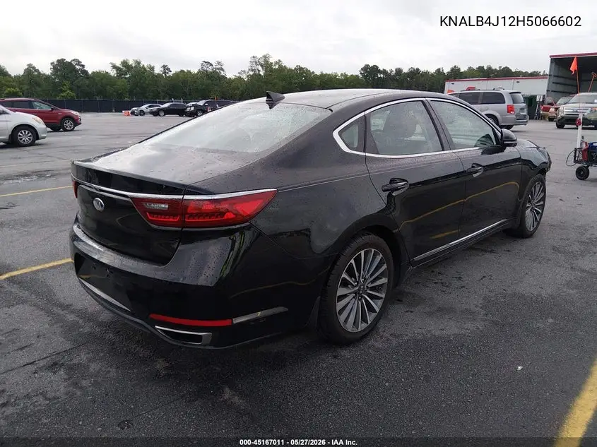2017 Kia Cadenza Premium VIN: KNALB4J12H5066602 Lot: 45167011