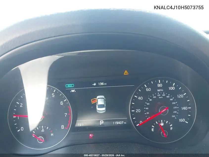 2017 Kia Cadenza Technology VIN: KNALC4J10H5073755 Lot: 45218027