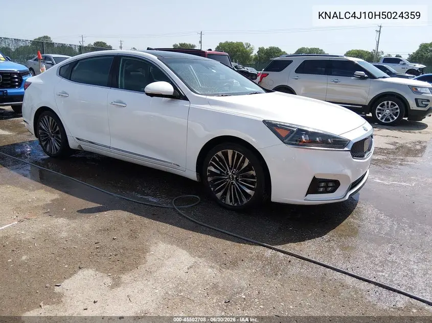 2017 Kia Cadenza Limited VIN: KNALC4J10H5024359 Lot: 45502708