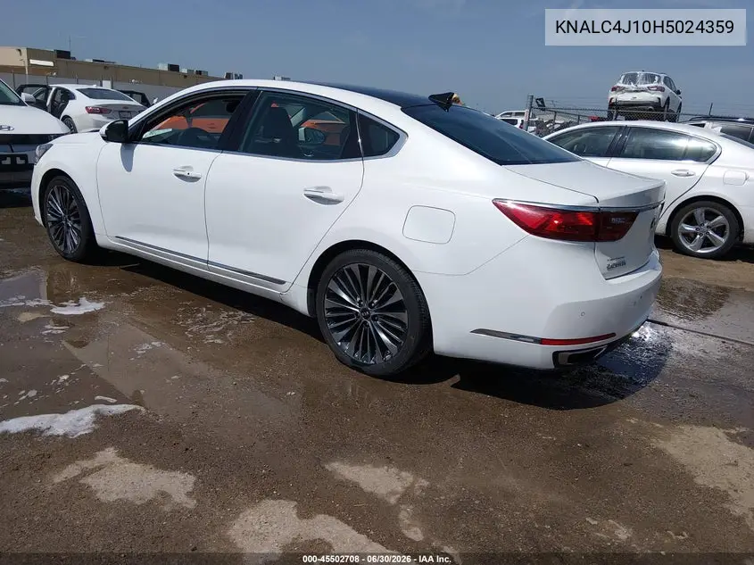 2017 Kia Cadenza Limited VIN: KNALC4J10H5024359 Lot: 45502708