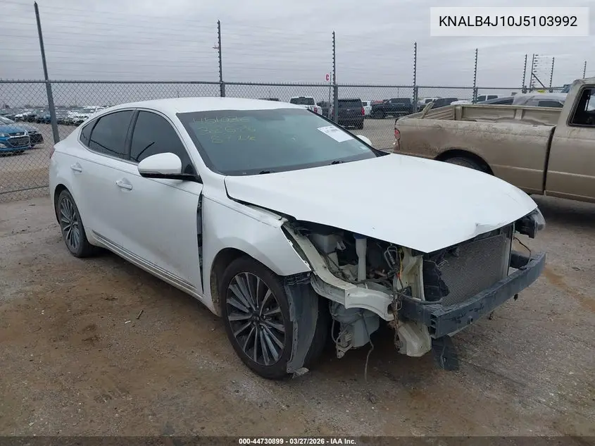 2018 Kia Cadenza Premium VIN: KNALB4J10J5103992 Lot: 44730899