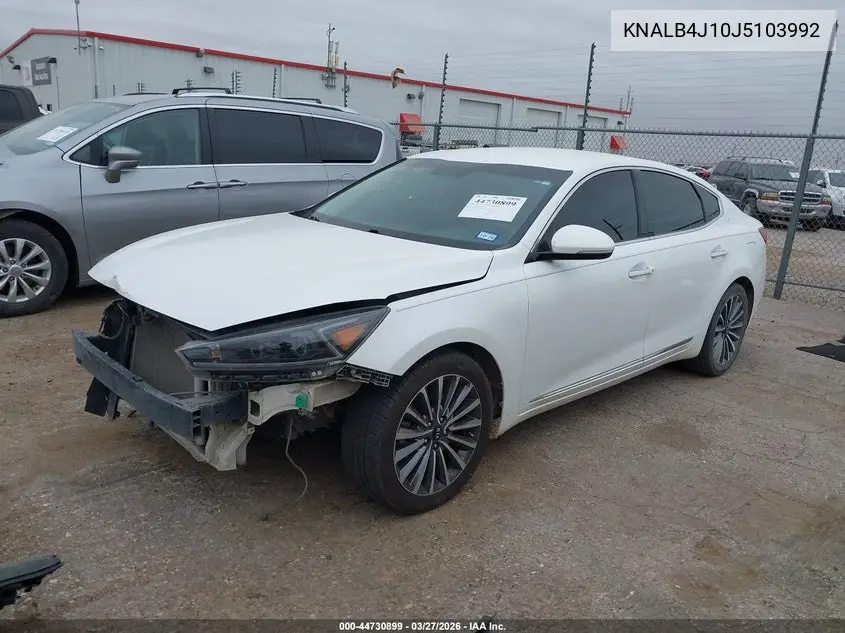 2018 Kia Cadenza Premium VIN: KNALB4J10J5103992 Lot: 44730899