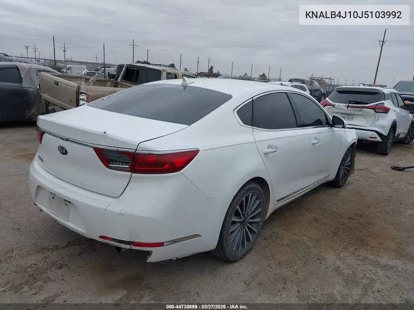 2018 Kia Cadenza Premium VIN: KNALB4J10J5103992 Lot: 44730899