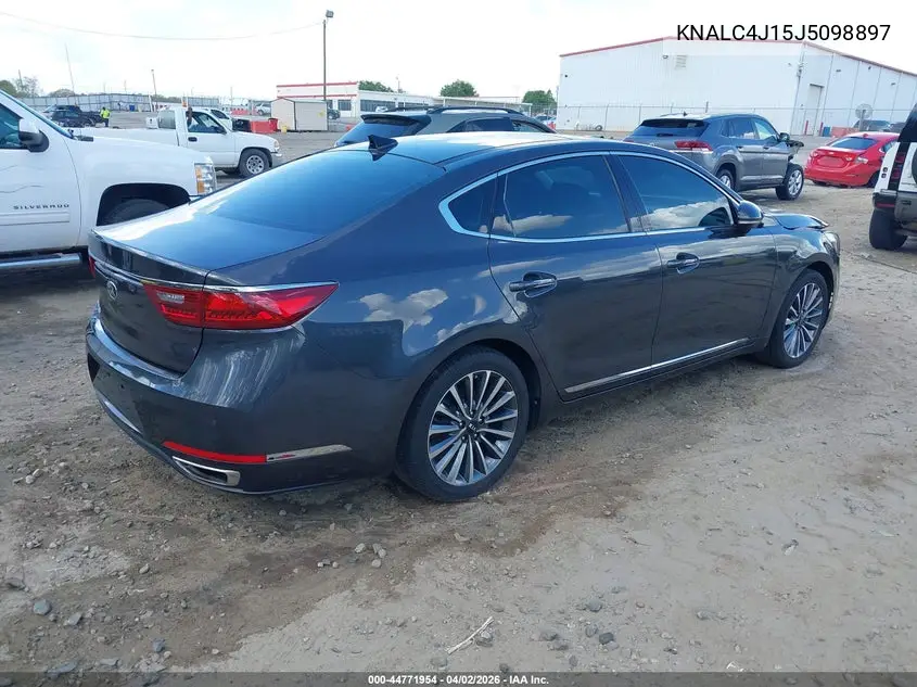 2018 Kia Cadenza Premium VIN: KNALC4J15J5098897 Lot: 44771954
