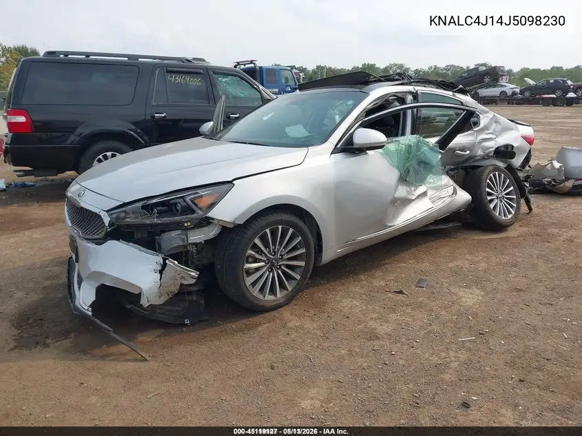 2018 Kia Cadenza Premium VIN: KNALC4J14J5098230 Lot: 45119127