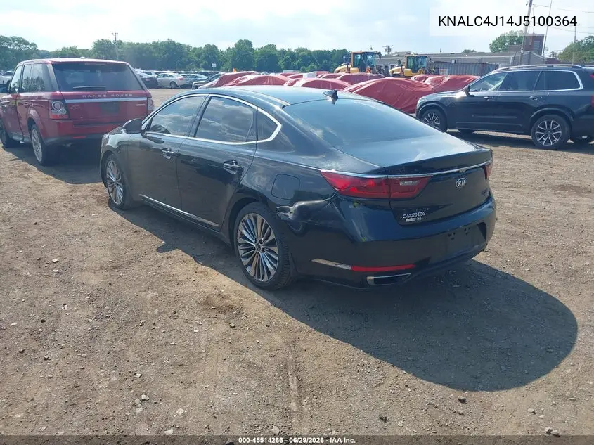 2018 Kia Cadenza Limited VIN: KNALC4J14J5100364 Lot: 45514266