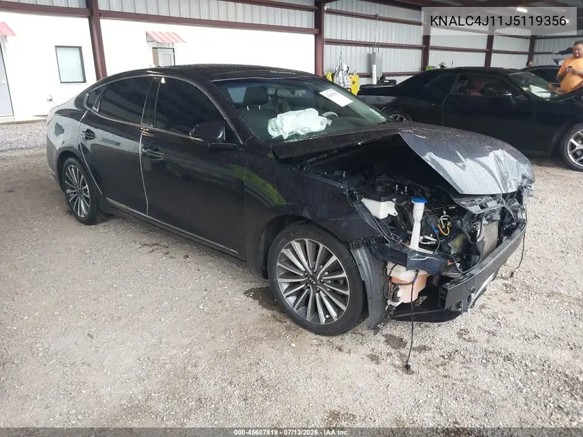 2018 Kia Cadenza Premium VIN: KNALC4J11J5119356 Lot: 45607819
