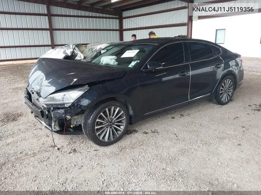 2018 Kia Cadenza Premium VIN: KNALC4J11J5119356 Lot: 45607819