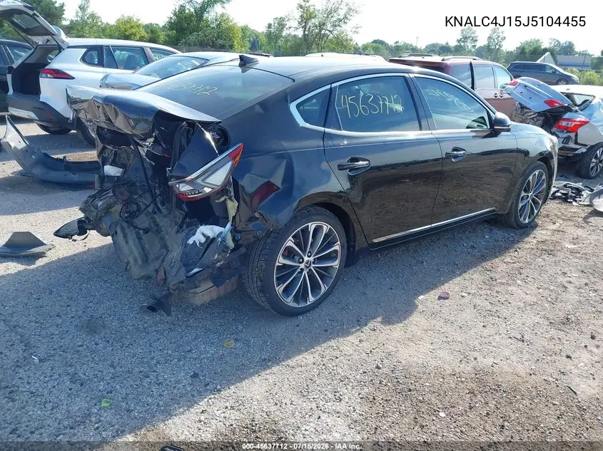 2018 Kia Cadenza Technology VIN: KNALC4J15J5104455 Lot: 45637712
