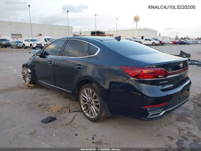 2020 Kia Cadenza Limited VIN: KNALC4J10L5220200 Lot: 43754739