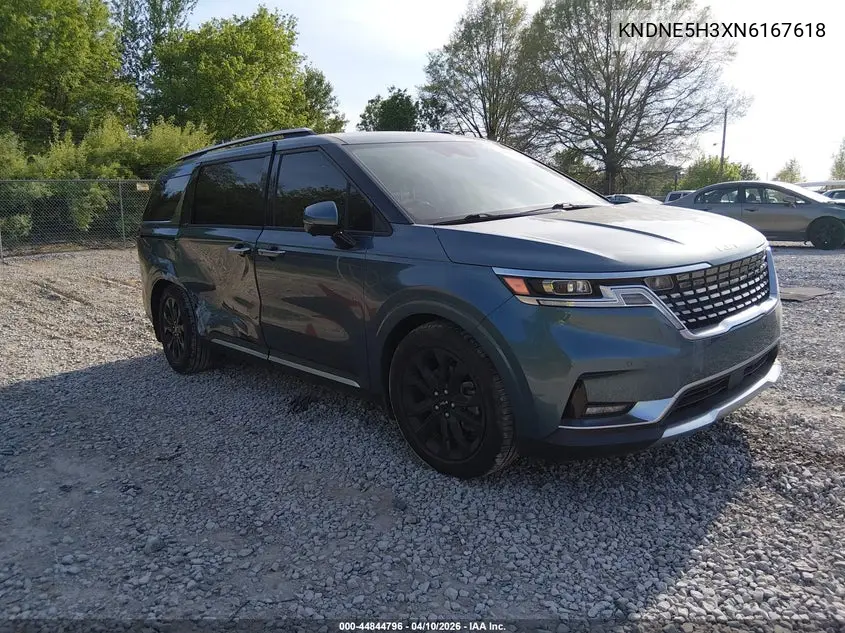 2022 Kia Carnival Mpv Sx Prestige VIN: KNDNE5H3XN6167618 Lot: 44844796