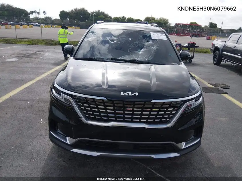 2022 Kia Carnival Mpv Sx Prestige VIN: KNDNE5H30N6079662 Lot: 45170643