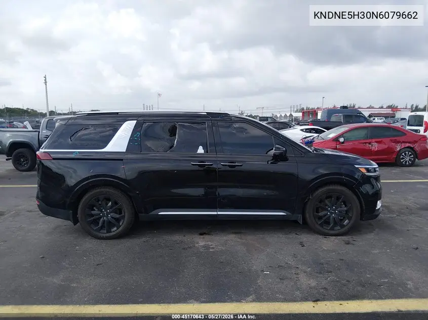 2022 Kia Carnival Mpv Sx Prestige VIN: KNDNE5H30N6079662 Lot: 45170643