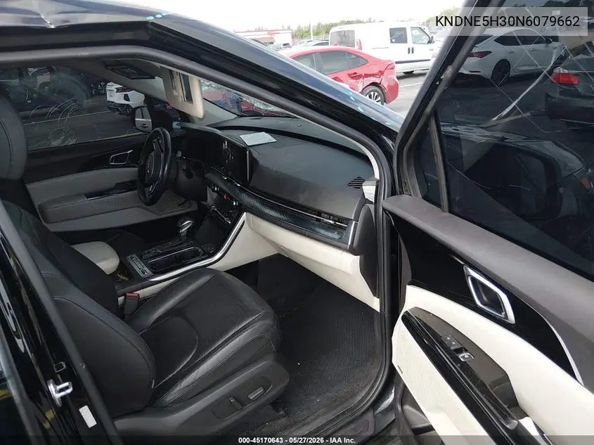 2022 Kia Carnival Mpv Sx Prestige VIN: KNDNE5H30N6079662 Lot: 45170643