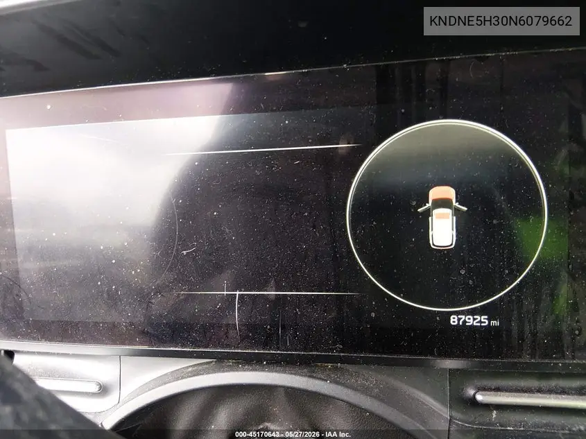 2022 Kia Carnival Mpv Sx Prestige VIN: KNDNE5H30N6079662 Lot: 45170643