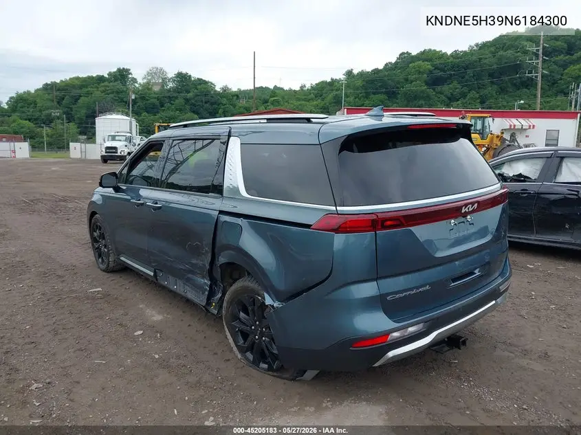 2022 Kia Carnival Mpv Sx VIN: KNDNE5H39N6184300 Lot: 45205183