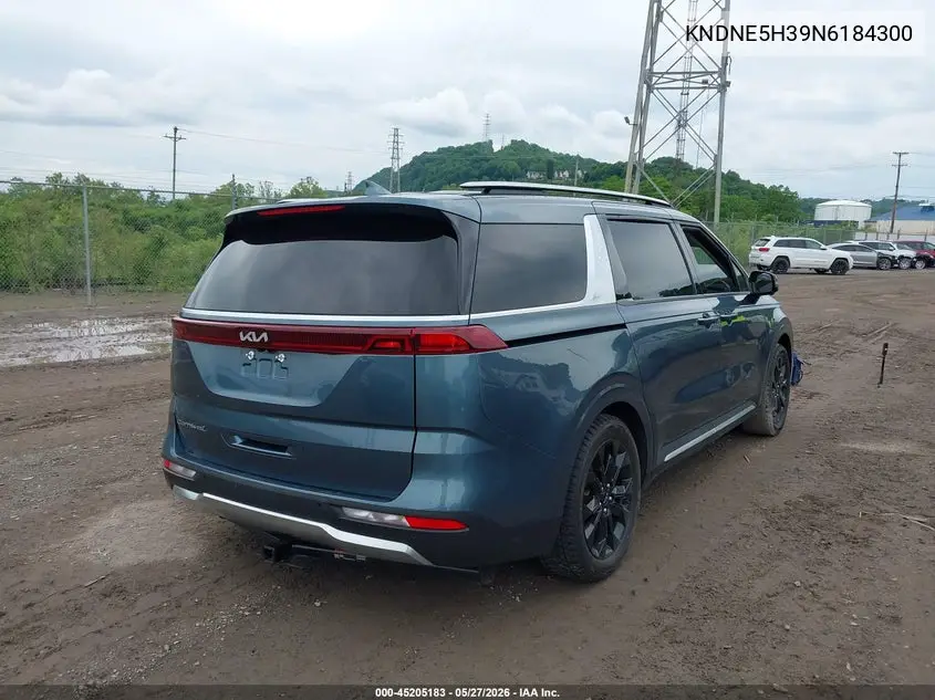 2022 Kia Carnival Mpv Sx VIN: KNDNE5H39N6184300 Lot: 45205183