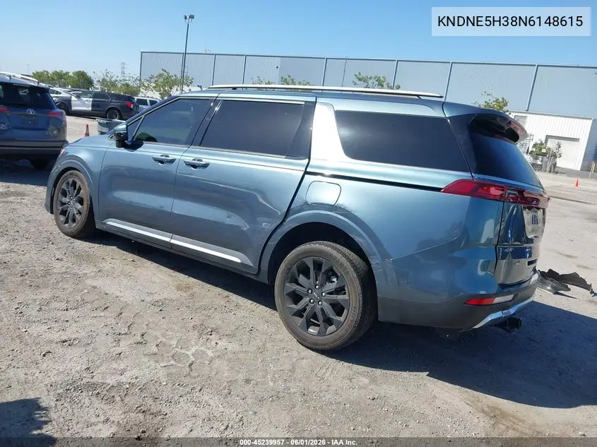 2022 Kia Carnival Mpv Sx VIN: KNDNE5H38N6148615 Lot: 45239957