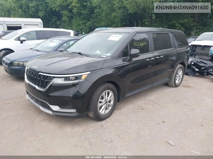 2022 Kia Carnival Mpv Lx Seat Package VIN: KNDNB4H3XN6091630 Lot: 45314052