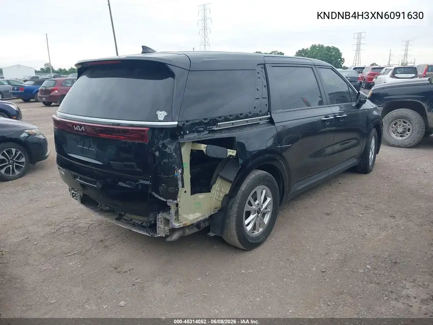 2022 Kia Carnival Mpv Lx Seat Package VIN: KNDNB4H3XN6091630 Lot: 45314052