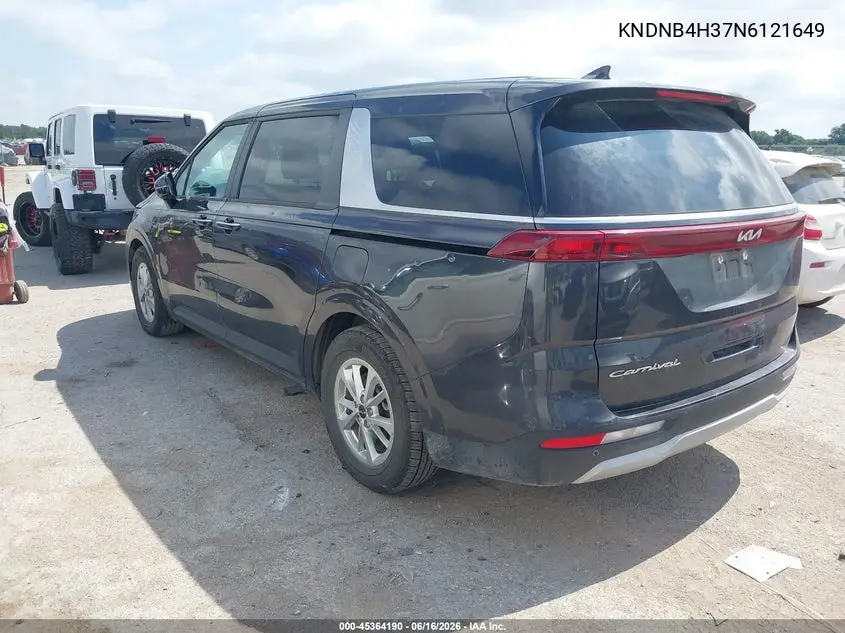 2022 Kia Carnival Mpv Lx Seat Package VIN: KNDNB4H37N6121649 Lot: 45364190