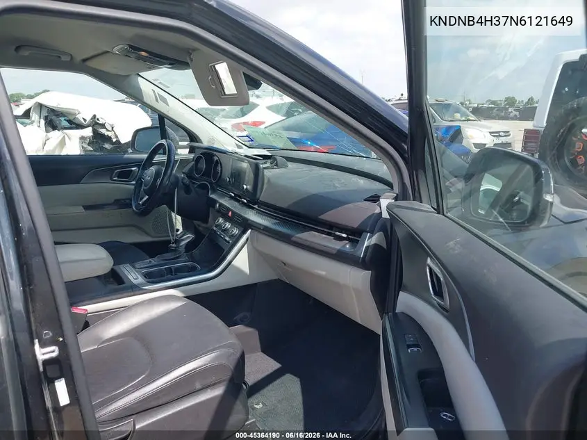 2022 Kia Carnival Mpv Lx Seat Package VIN: KNDNB4H37N6121649 Lot: 45364190