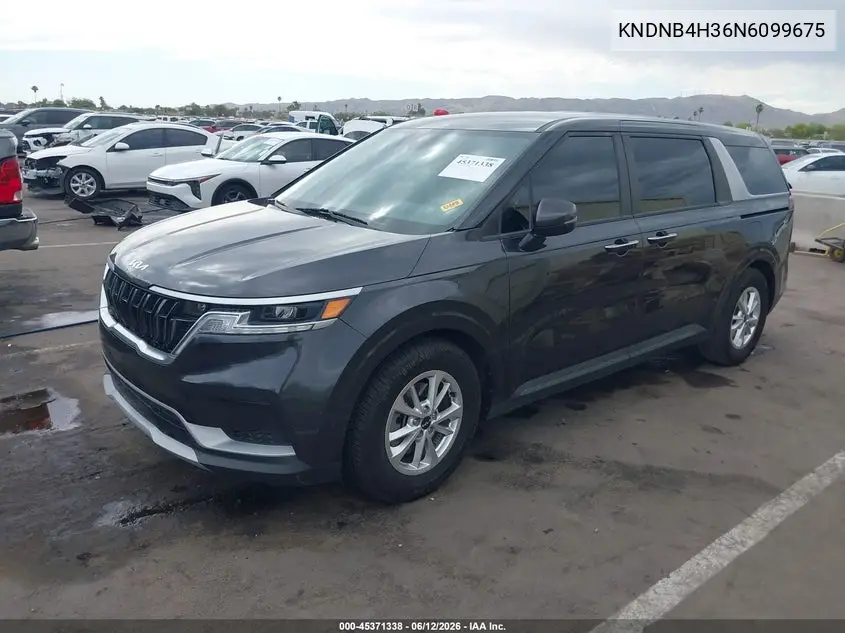 2022 Kia Carnival Mpv Lx Seat Package VIN: KNDNB4H36N6099675 Lot: 45371338