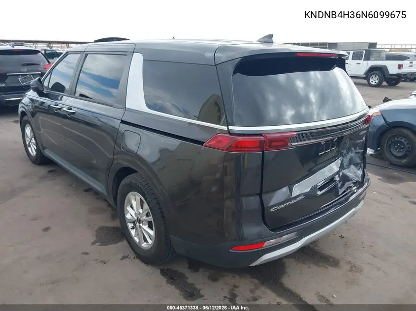 2022 Kia Carnival Mpv Lx Seat Package VIN: KNDNB4H36N6099675 Lot: 45371338