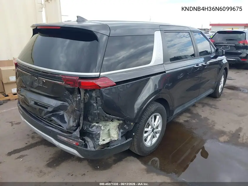 2022 Kia Carnival Mpv Lx Seat Package VIN: KNDNB4H36N6099675 Lot: 45371338