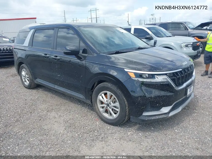 2022 Kia Carnival Mpv Lx Seat Package VIN: KNDNB4H3XN6124772 Lot: 45478591