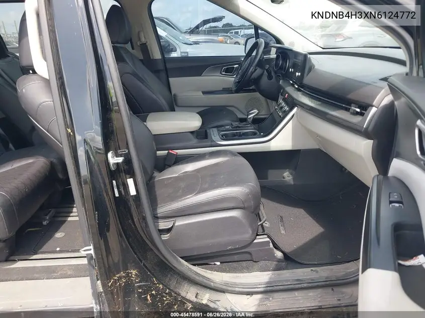 2022 Kia Carnival Mpv Lx Seat Package VIN: KNDNB4H3XN6124772 Lot: 45478591
