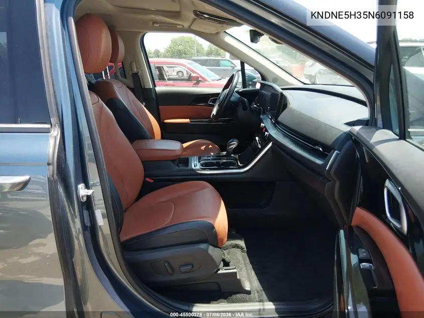 2022 Kia Carnival Mpv Sx Prestige VIN: KNDNE5H35N6091158 Lot: 45500378