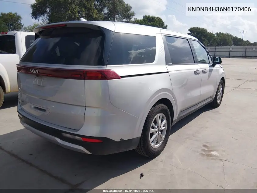 2022 Kia Carnival Mpv Lx Seat Package VIN: KNDNB4H36N6170406 Lot: 45506231