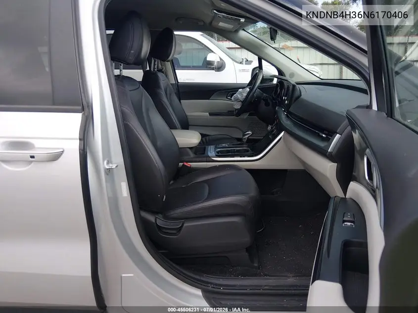2022 Kia Carnival Mpv Lx Seat Package VIN: KNDNB4H36N6170406 Lot: 45506231