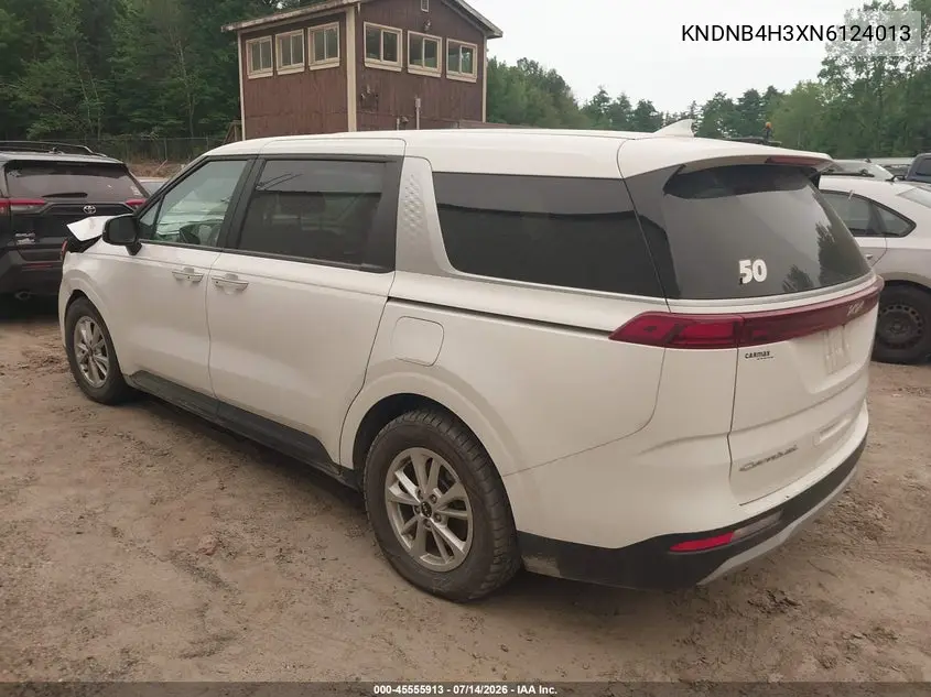 2022 Kia Carnival Mpv Lx Seat Package VIN: KNDNB4H3XN6124013 Lot: 45555913