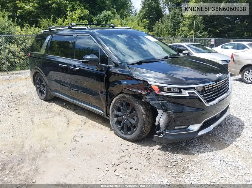2022 Kia Carnival Mpv Sx Prestige VIN: KNDNE5H38N6060938 Lot: 45668963