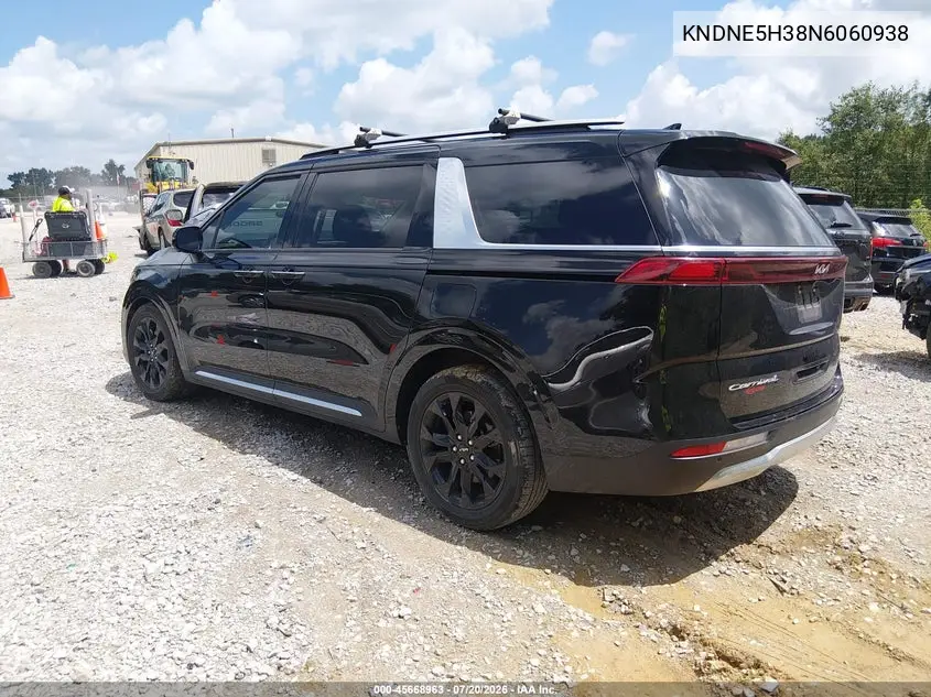 2022 Kia Carnival Mpv Sx Prestige VIN: KNDNE5H38N6060938 Lot: 45668963
