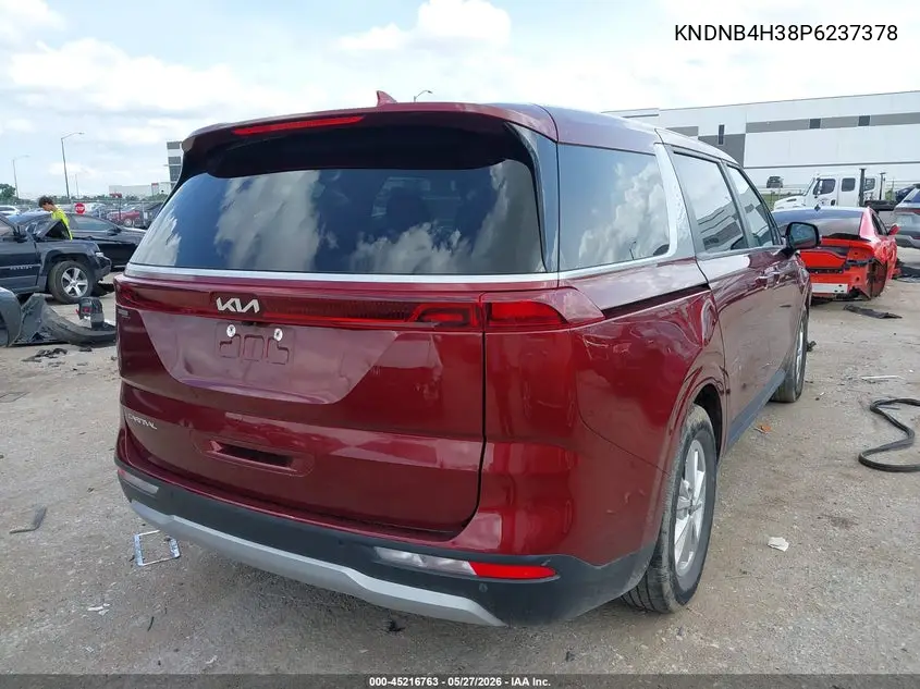 2023 Kia Carnival Mpv Lx Seat Package VIN: KNDNB4H38P6237378 Lot: 45216763