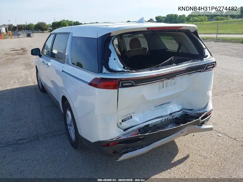 2023 Kia Carnival Mpv Lx Seat Package VIN: KNDNB4H31P6274482 Lot: 45266133