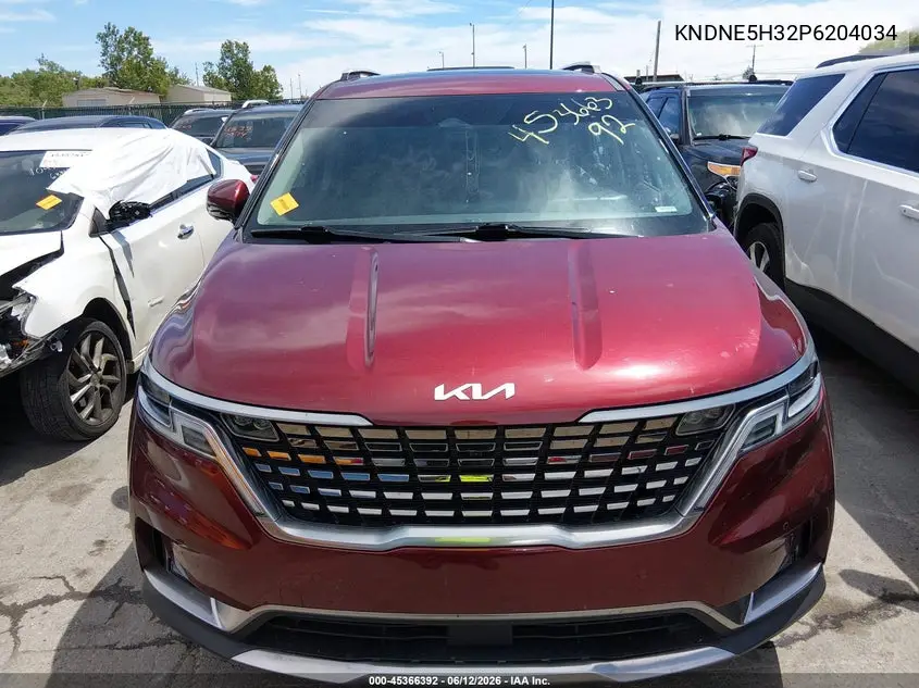 2023 Kia Carnival Mpv Sx Prestige VIN: KNDNE5H32P6204034 Lot: 45366392