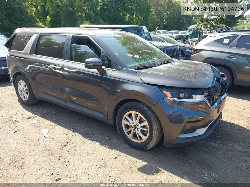 2023 Kia Carnival Mpv Lx Seat Package VIN: KNDNB4H30P6194736 Lot: 45555477
