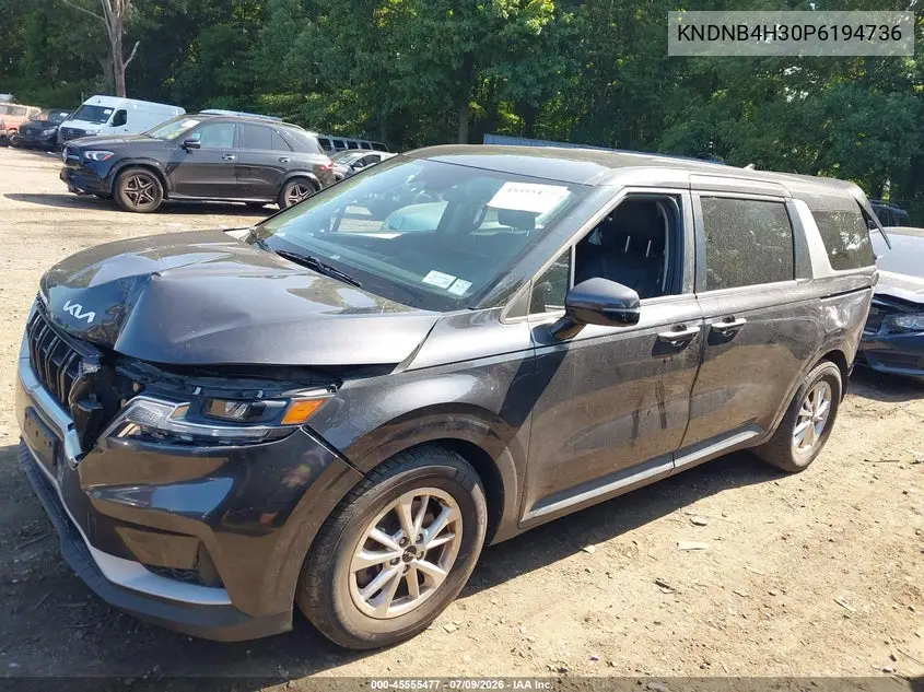 2023 Kia Carnival Mpv Lx Seat Package VIN: KNDNB4H30P6194736 Lot: 45555477