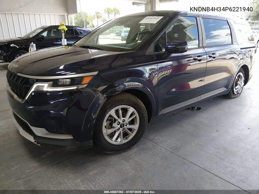 2023 Kia Carnival Mpv Lx Seat Package VIN: KNDNB4H34P6221940 Lot: 45567262